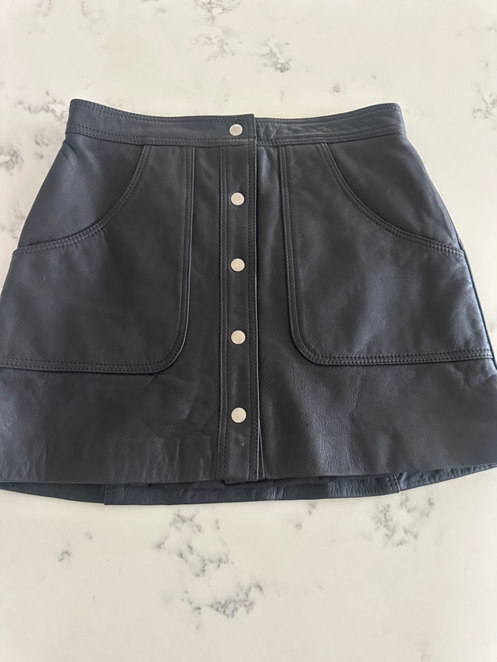 100% Leather Mini Skirt